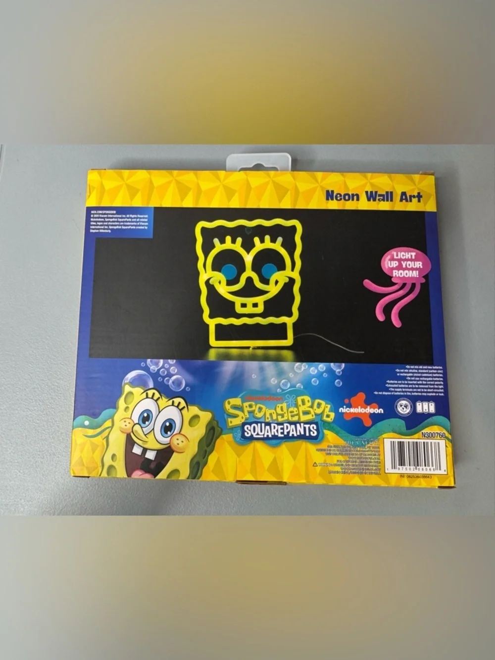 Nickelodeon SpongeBob SquarePants LED Neon Face Light - Yellow